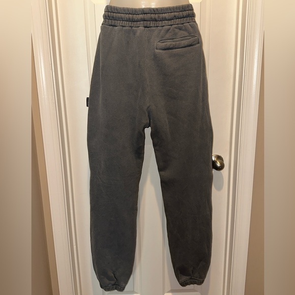 Palm Angels Dark Grey Curved Logo Sweatpants Men’s Small - Picture 3 of 9